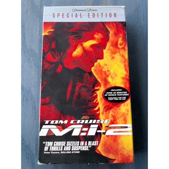 Mission Impossible 2 Tom Cruise Comedy Movie Vintage 2001 VHS Tape Pre-Loved - Picture 1 of 4